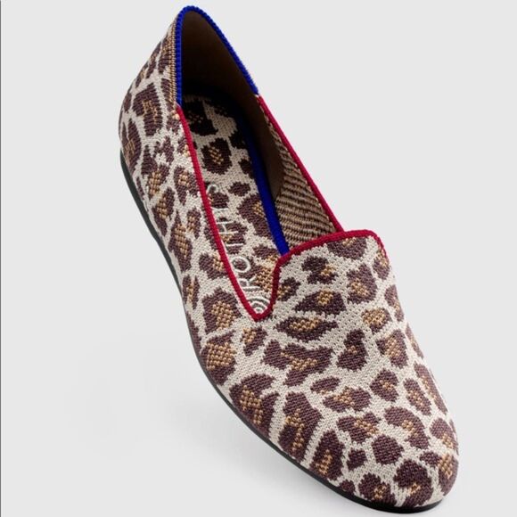 Rothy Mocha Spot The Loafer Slip On Leopard Print Flats, Size 9 RETIRED - Picture 1 of 12